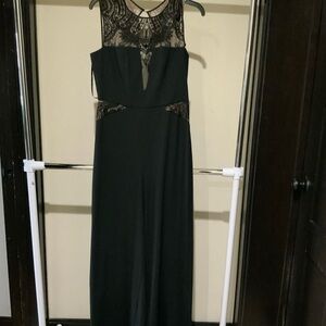 BCBGMaxAzria Black Lace Jumpsuit